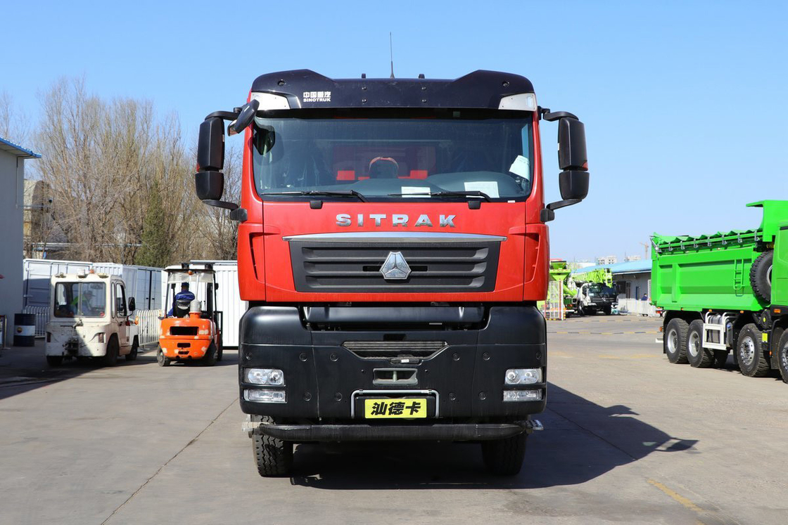 SITRAK G7 camión de basura de 12 velocidades 400 CV 6X4 5.8m contenedor de basura en forma de U cuerpo rojo Sinotruk
