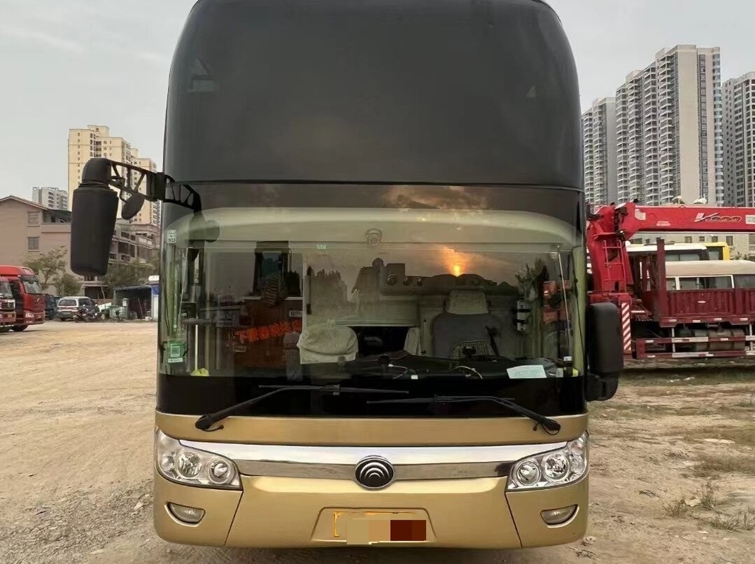 Euro 4 Emisión 49 asientos Autobuses usados Yutong Una y media capa de segunda mano transporte de autobuses