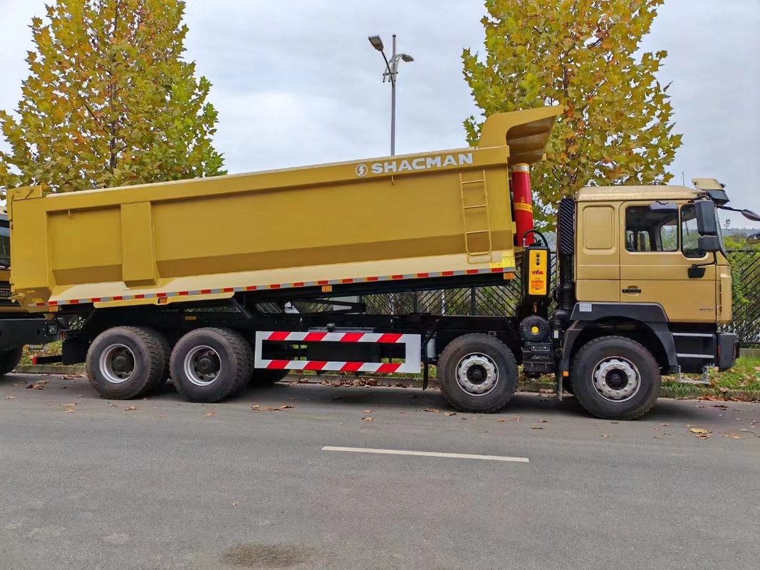 Camión de basura usado para la venta 12 ruedas Shacman F3000 Tipper Weichai 400hp Euro2 de emisión