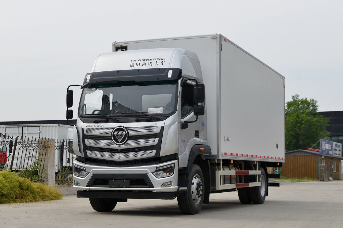 Foton BJ5186 245HP 4X2 Eje único 6.6m Puerta doble Caja de carga blanca Furgoneta refrigerada