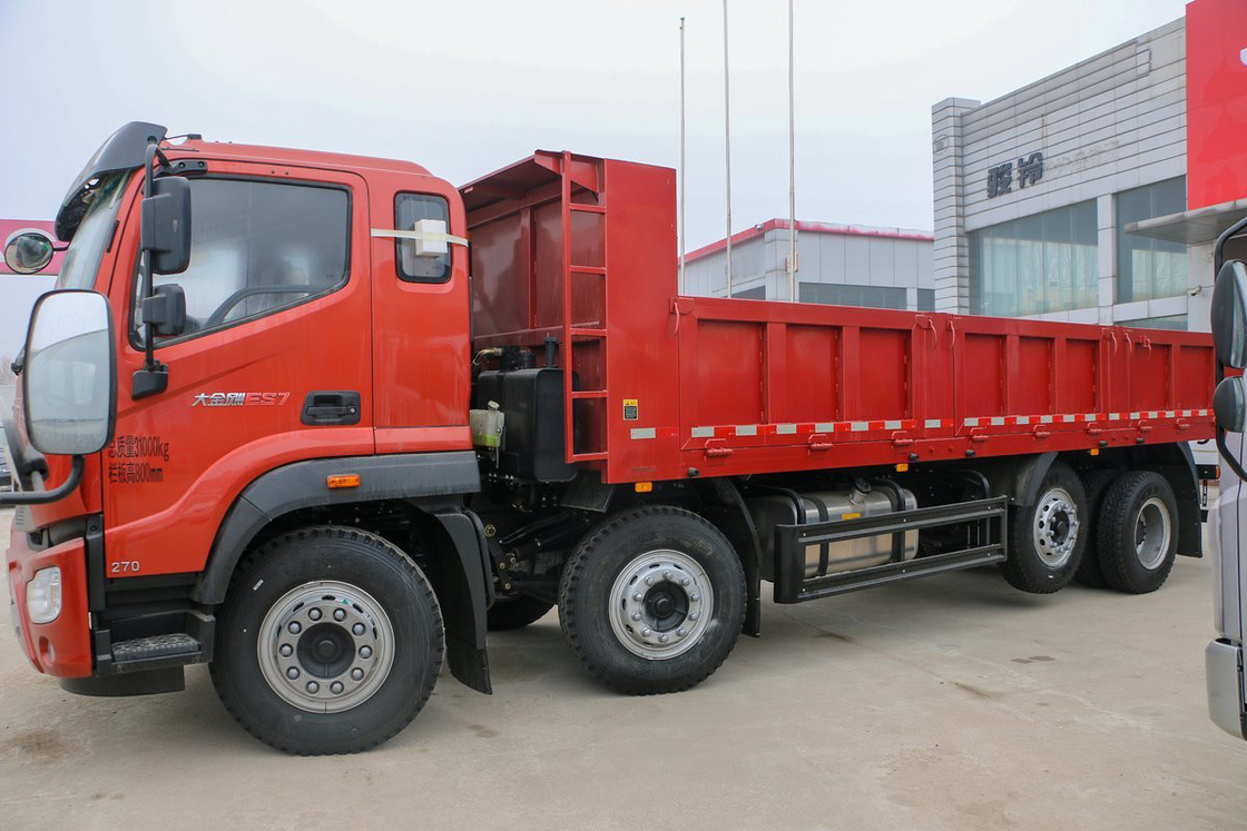Ruiwo BJ3314 Donkey Kong ES7 Yuchai Motor 270 CV 8X2 10 velocidades Bolsa de aire con asiento absorbente de choques 7.2m Foton camión de descarga