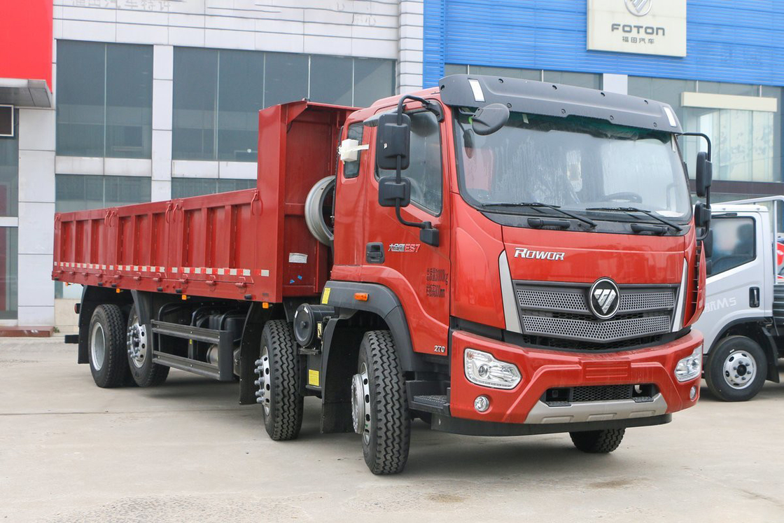 Ruiwo BJ3314 Donkey Kong ES7 Yuchai Motor 270 CV 8X2 10 velocidades Bolsa de aire con asiento absorbente de choques 7.2m Foton camión de descarga