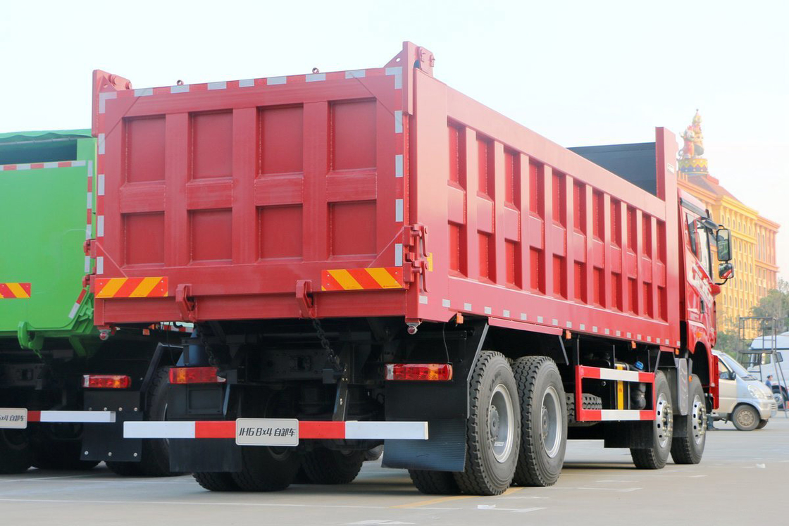 Cabina media plana JH6 camión pesado diesel 430 HP 8X4 8.2m camión de basura Qingdao Jiefang