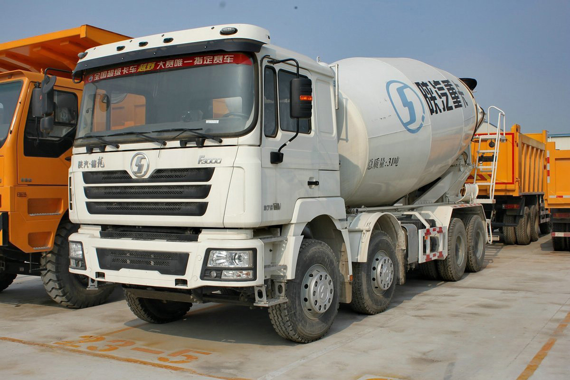 Shaanxi Automóvil camión pesado Delong F3000 375HP 8X4 asiento principal hidráulico camión mezclador de hormigón
