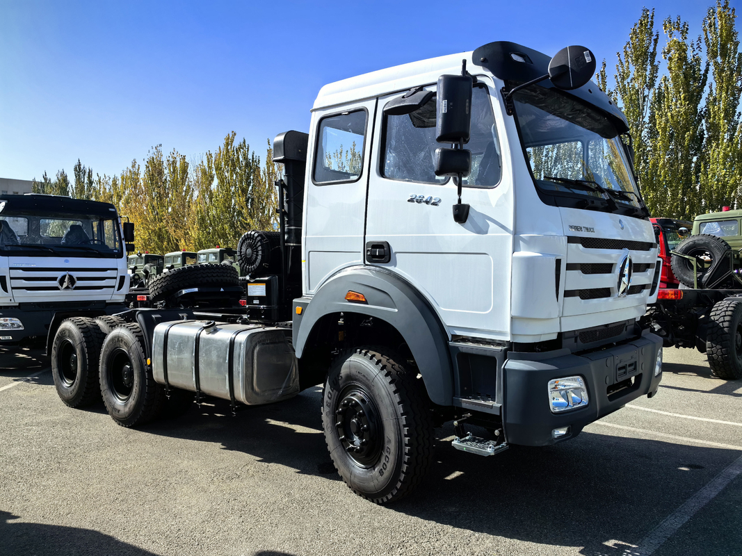 Cabeza de semirremolque pesado camión tractor Beiben 6 * 4 modo de conducción 420hp Weichai Euro 3 Uso en África