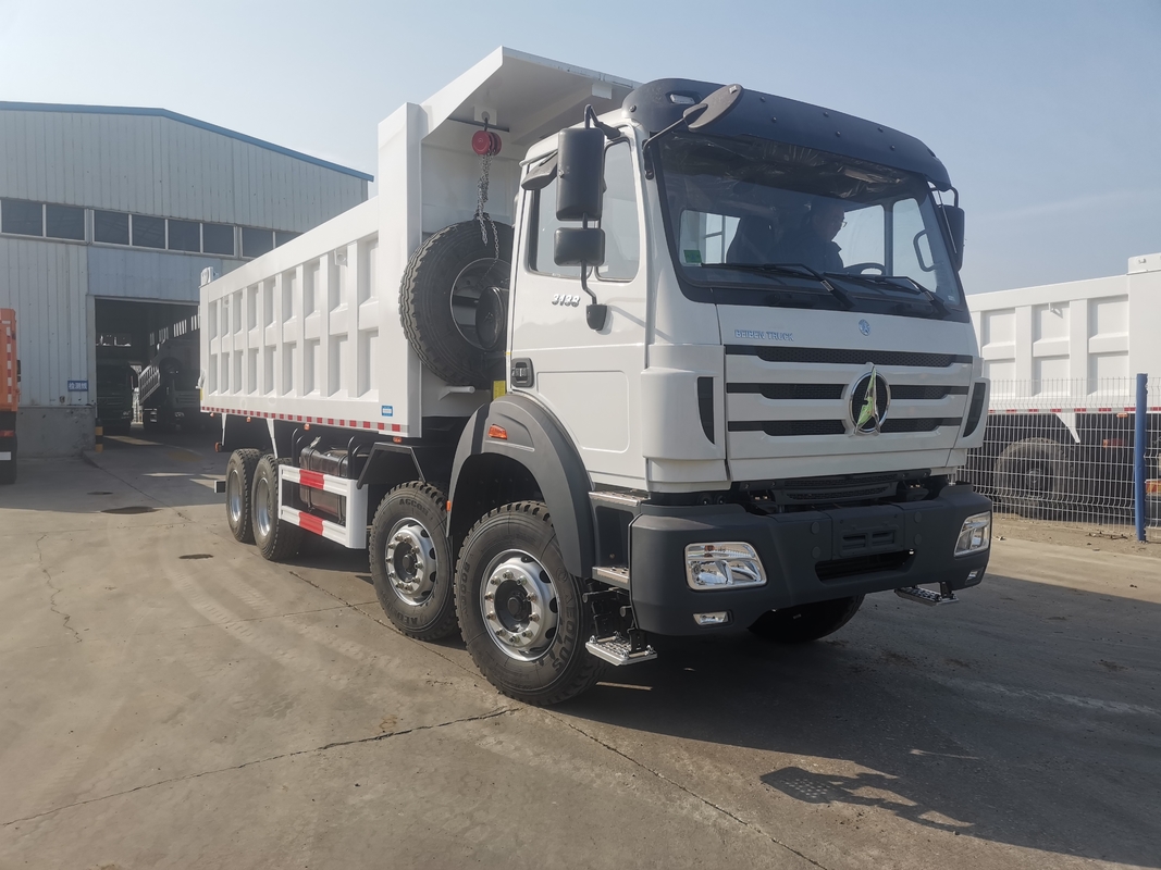 Nuevo camión de basura Beiben 8*4 de color blanco Weichai 380hp Turbocompresor Euro 2 uso en África