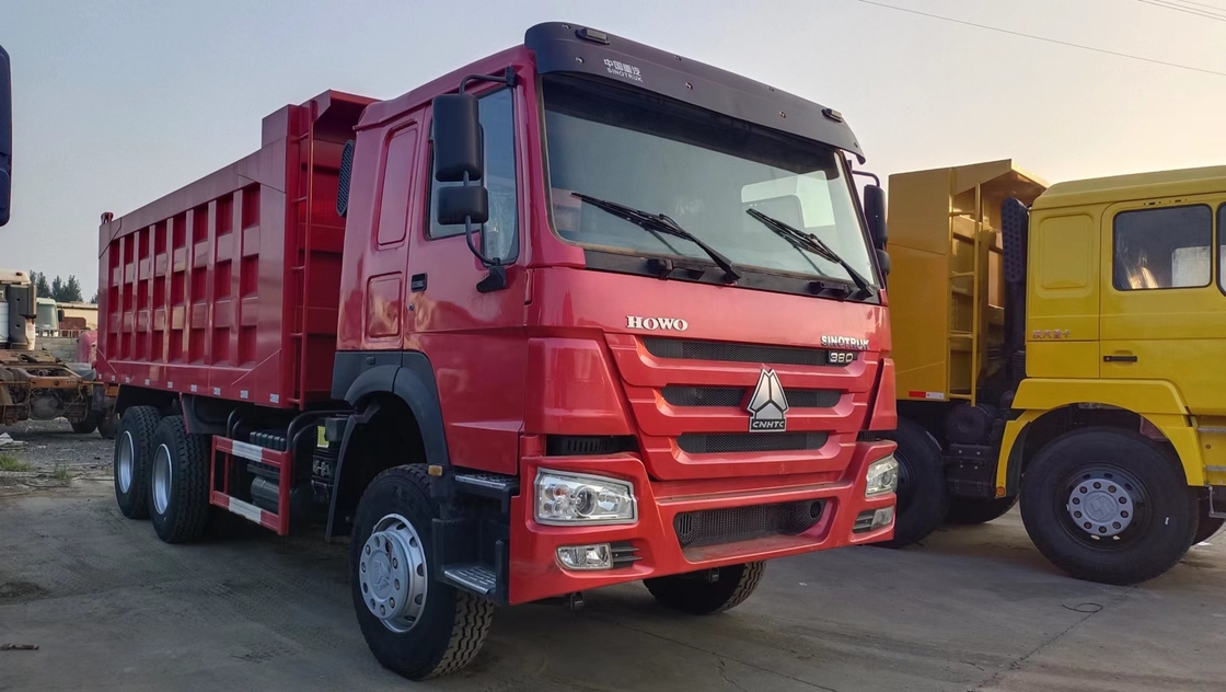 Howo camión de descarga usado de una fila y media cabina Sinotruk Tipper 20cbm caja 380hp Euro 2 de emisión