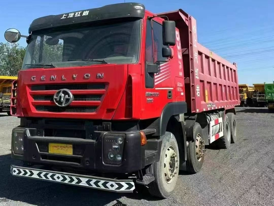 China camiones usados pesados SAIC Hongyan camión de basura 8×4 Iveco tecnología de camión de mano izquierda 390hp