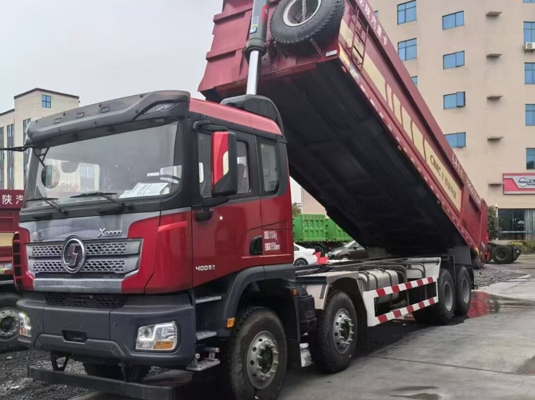 Camión de descarga usado para minas Shacman Weichai 430hp Elevación delantera 8*4 Modo de conducción 12 Pneus Lhd 50tones Carga