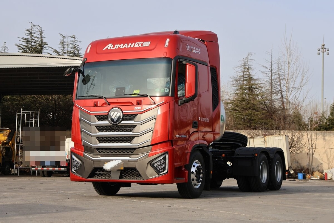 Usado Foton Auman 6X4 Tractor Truck Head GTL6 10 neumáticos para el transporte de larga distancia Motor de GNL de 530 CV