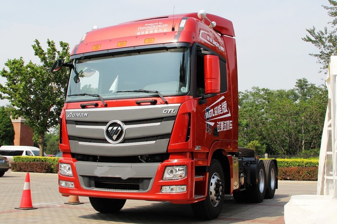 Cabeza de tractor de caja de cambios rápida usada Foton Auman 430hp 10 ruedas Motor Cummins Condiciones de minería de carga pesada