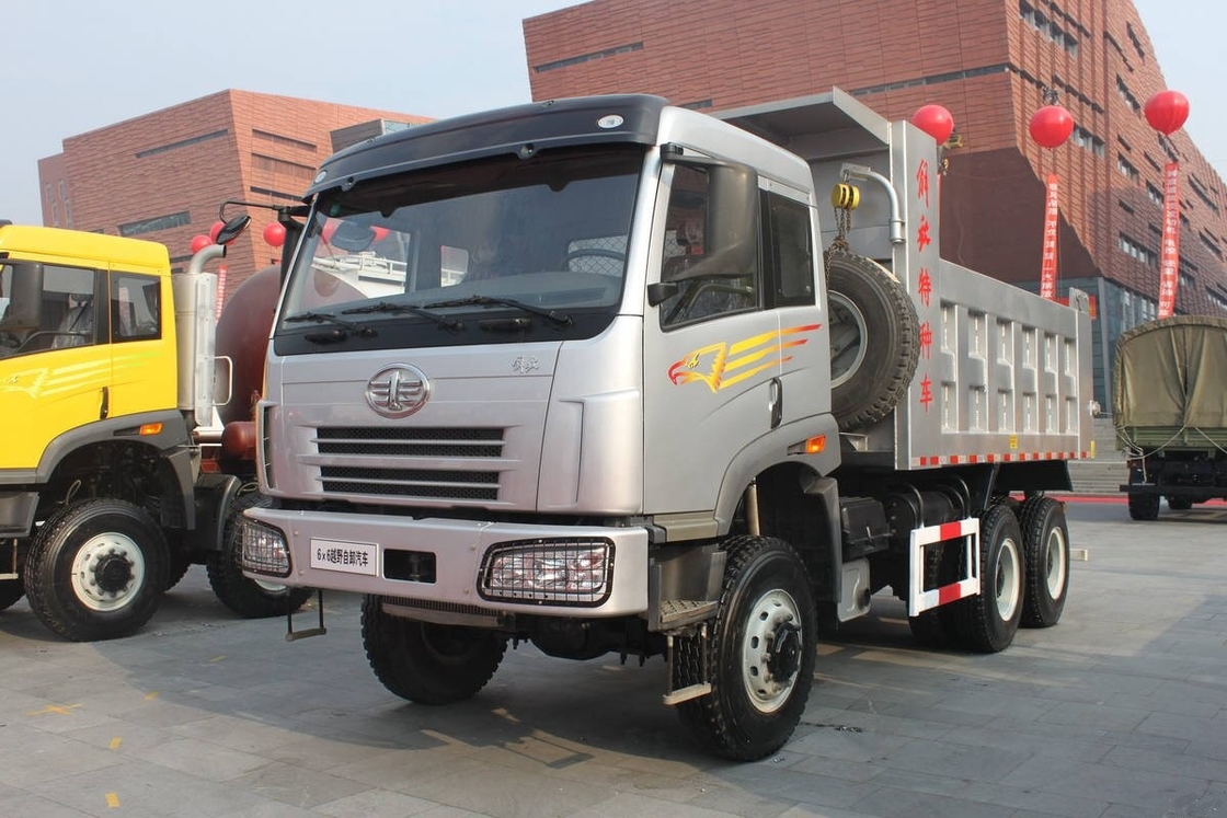 Camión de segunda mano de basura Tipper JIEFANG 6*6 Modo de conducción Camión de basura usado Material de construcción transporte