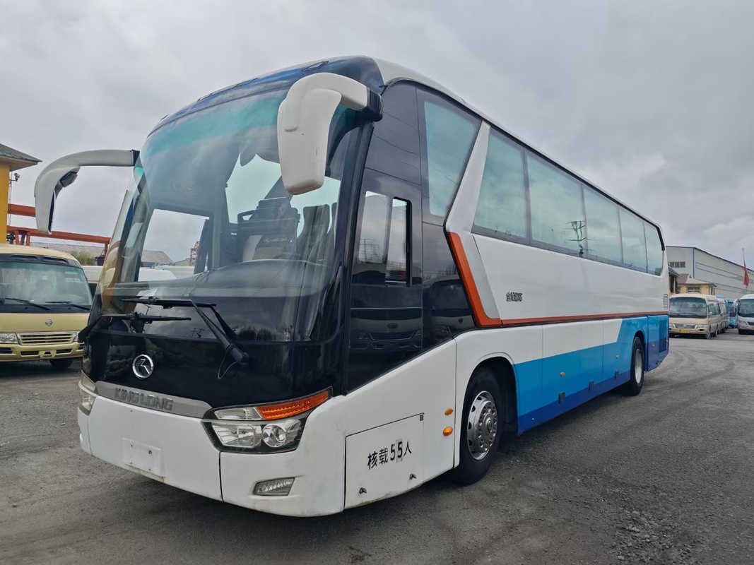 2020 Coach de segunda mano 55 asientos 12 metros forma lisa autobús King Long usado XMQ6129 de doble puerta