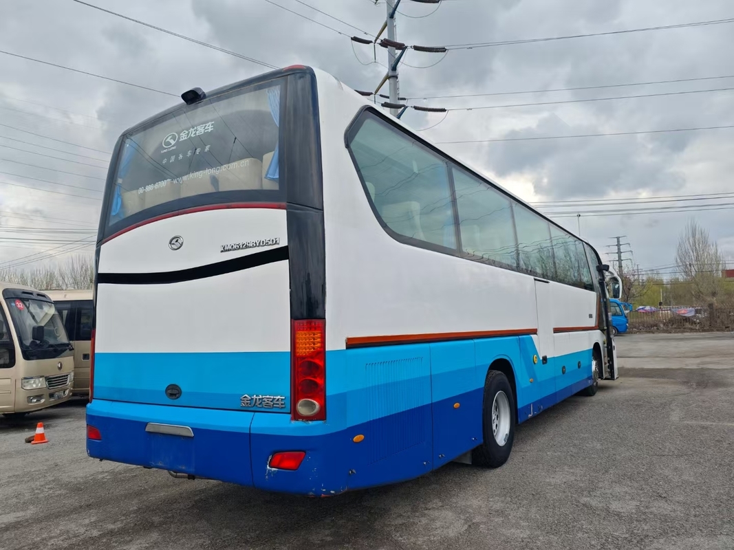 2020 Coach de segunda mano 55 asientos 12 metros forma lisa autobús King Long usado XMQ6129 de doble puerta