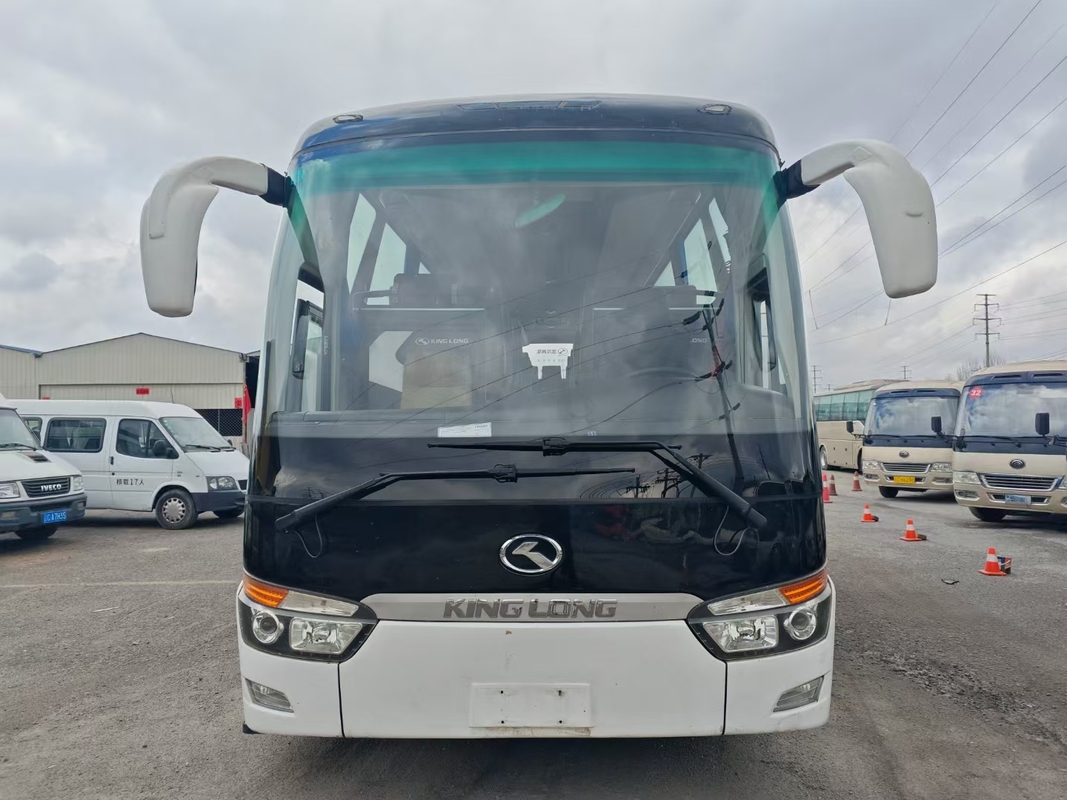2020 Coach de segunda mano 55 asientos 12 metros forma lisa autobús King Long usado XMQ6129 de doble puerta