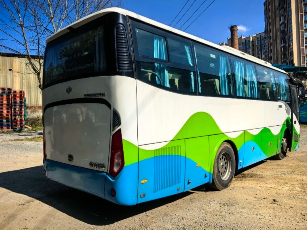 Used Kinglong Bus 39 Seater Luxury Leafspring Suspension Weichai Engine School Tour Bus Interurban Coach