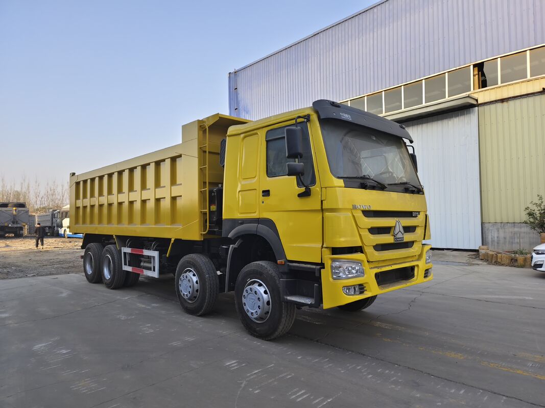 Second Hand Dump Truck  howo 8*4 LHD Mode 375hp  Used Construction Dump Truck With Low Mileage