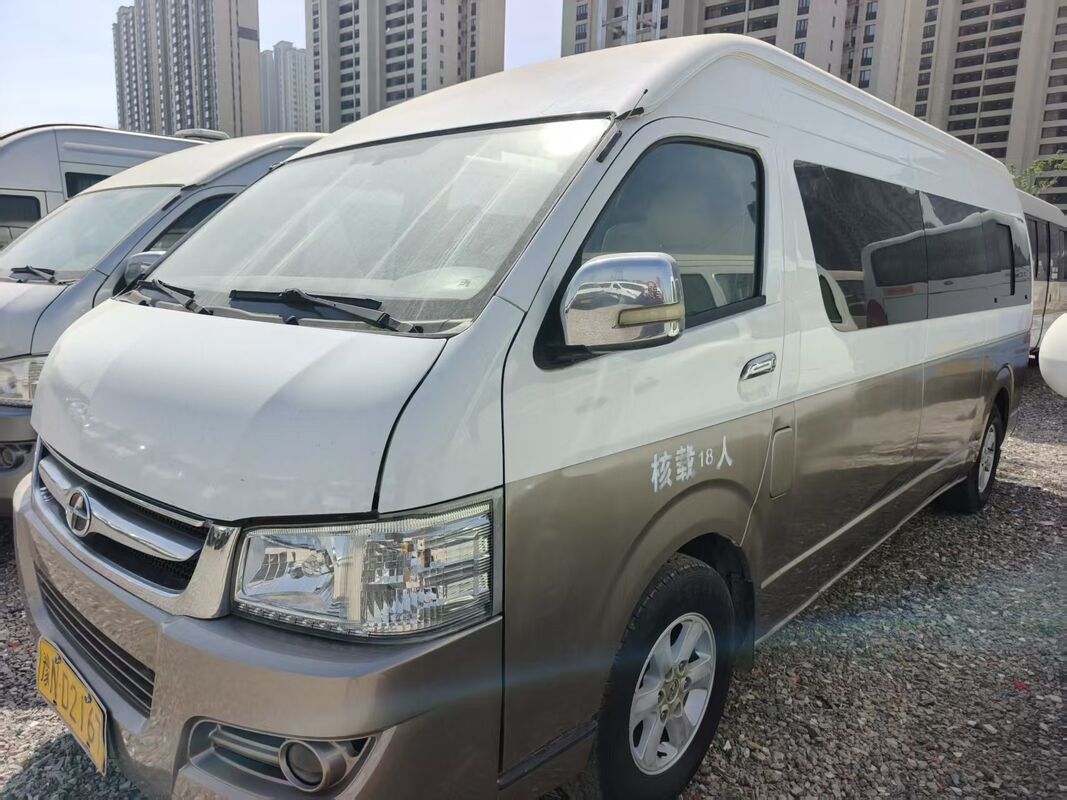 Used Hiace Buses Jiulong Isuzu Engine Euro 4  Diesel 18 Seats With Air Condition For Shuttle or Short Distance