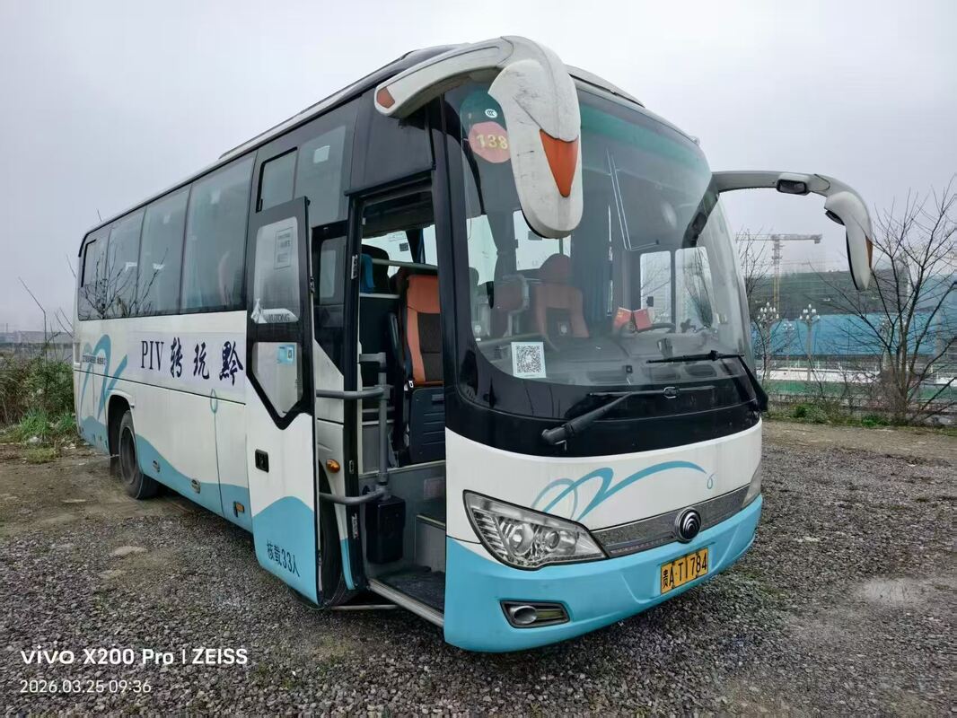 Autobuses usados Yu-tong ZK6888 Yuchai Euro5 Leaf Primavera 33 asientos 2020 Año Transporte de lujo con aire acondicionado para traslado o larga distancia