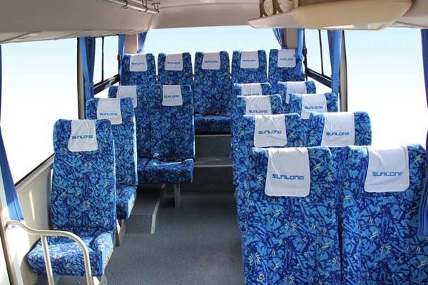 Autobús de la mano de la marca segunda de Shenlong mini, mini autobús escolar usado 19 Seat 95 kilómetros por hora de la velocidad máxima