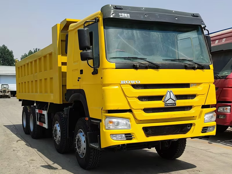 Ruedas usadas de la CA 12 del motor diesel WP del volante a la izquierda del camión volquete 371hp 8x4 de Howo para Zimbabwe