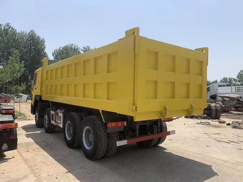 Ruedas usadas de la CA 12 del motor diesel WP del volante a la izquierda del camión volquete 371hp 8x4 de Howo para Zimbabwe