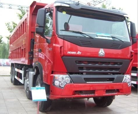Camiones de volquete de la mano de Dongfeng del color rojo los 2dos con 6x4 conducen el motor diesel del EURO 3