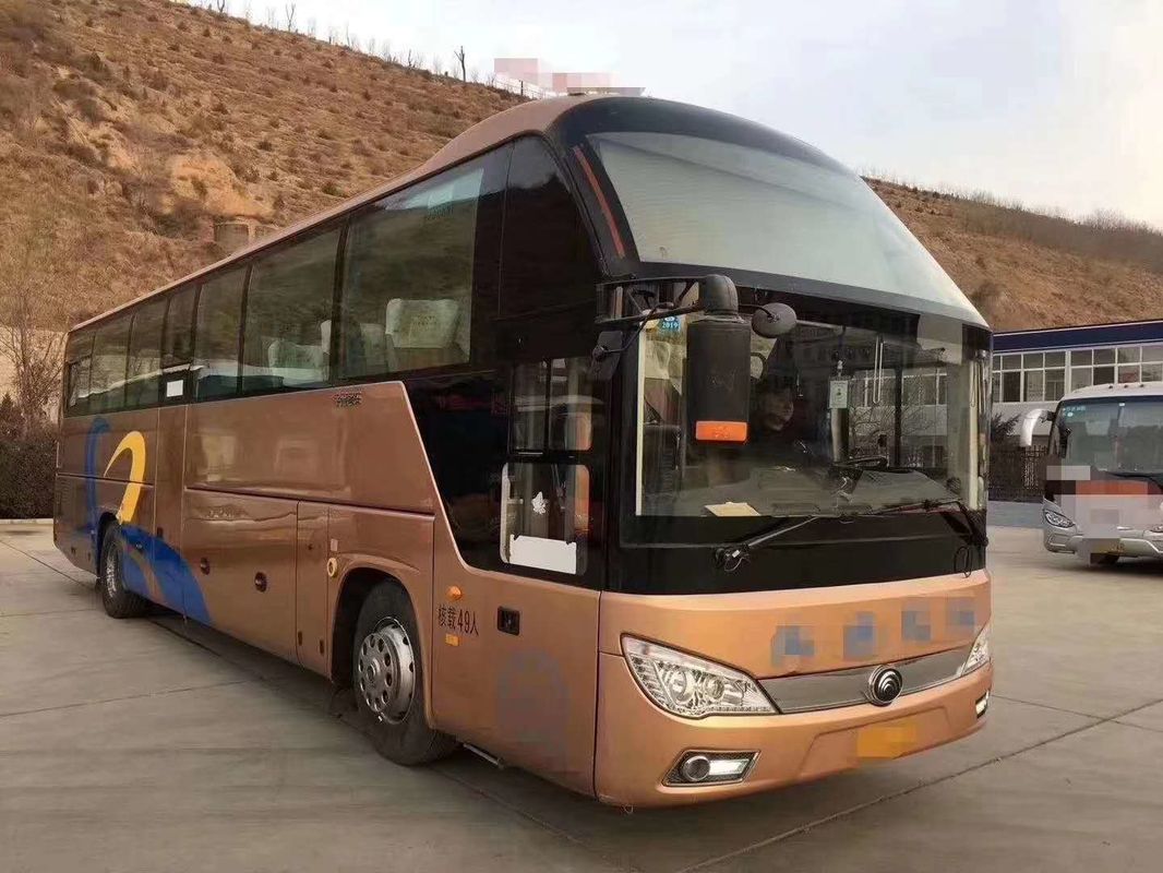 ZK6122 49/55 asientos Yutong utilizó viaje diesel de la cara de la puerta del conductor de la mano izquierda del autobús del práctico de costa 2013 - 2016 años