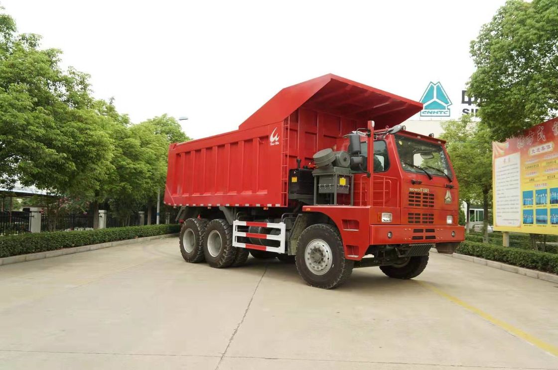 toneladas de Minning de 371HP camión volquete usado Sinotruck 50 - 70 de los camiones volquete de conducción de la mano izquierda