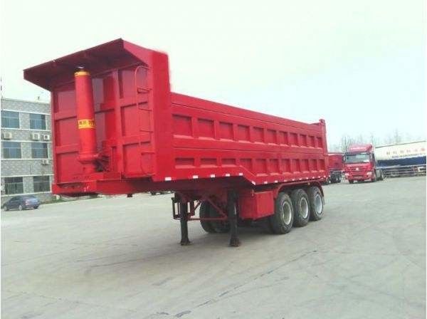 de los 9.4M de la descarga camión de remolque posterior semi con 3 árboles y piernas del aterrizaje de 28T TFOC