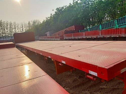 el 12.5m de 3 de los árboles los 40FT remolques de la segundo mano semi bajo del plano certificación del remolque ISO semi