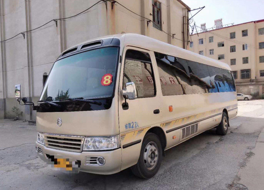 Autobús usado 2016 años Cummins Engine del práctico de costa 27 asientos con el freno neumático y el tronco de hundimiento