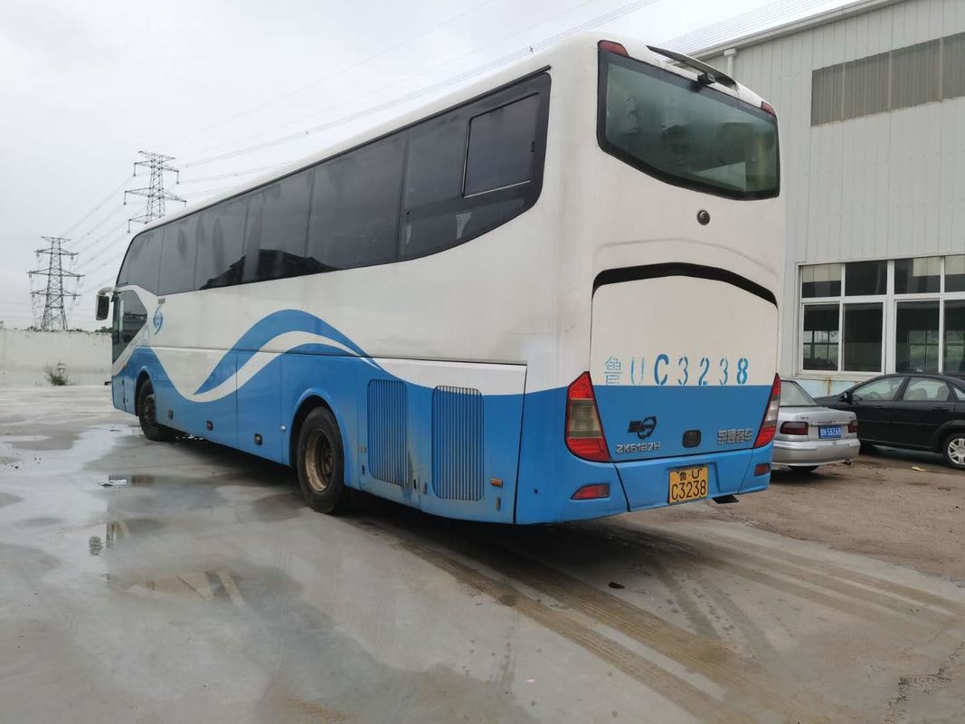 55 el neumático 6050m m Yutong usado distancia entre ejes de los asientos 6 transporta el desnudo de la impulsión de la mano izquierda que embala puertas dobles con ABS