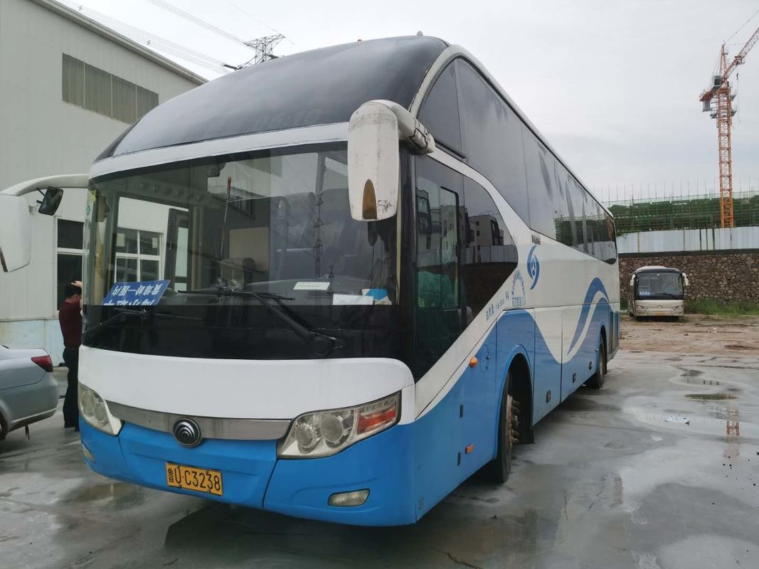55 el neumático 6050m m Yutong usado distancia entre ejes de los asientos 6 transporta el desnudo de la impulsión de la mano izquierda que embala puertas dobles con ABS