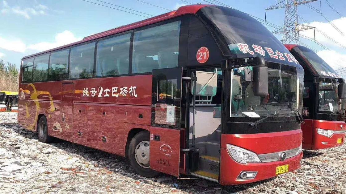 el gasoil 247kw 50 asientos Yutong usado 2015 años transporta el chasis de acero del euro III bajo del kilómetro del motor de Yuchai con la CA
