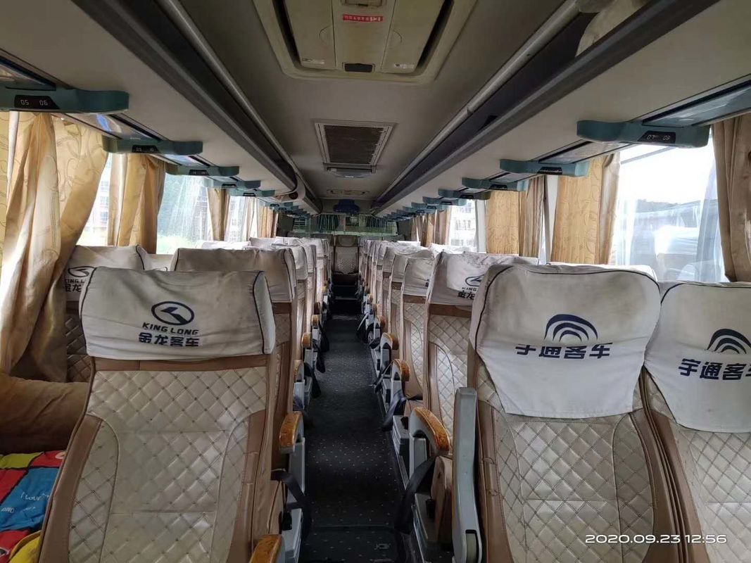 Puertas dobles usadas 233kw de la CA de Bus With del coche de los asientos del motor diesel 53 de Kinglong RHD