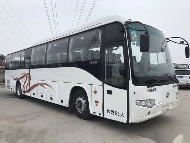 Asientos usados bajos del modelo KLQ6129 53 de Bus Higer Brand del coche de las puertas dobles de las buenas condiciones del euro III del chasis del saco hinchable del kilómetro