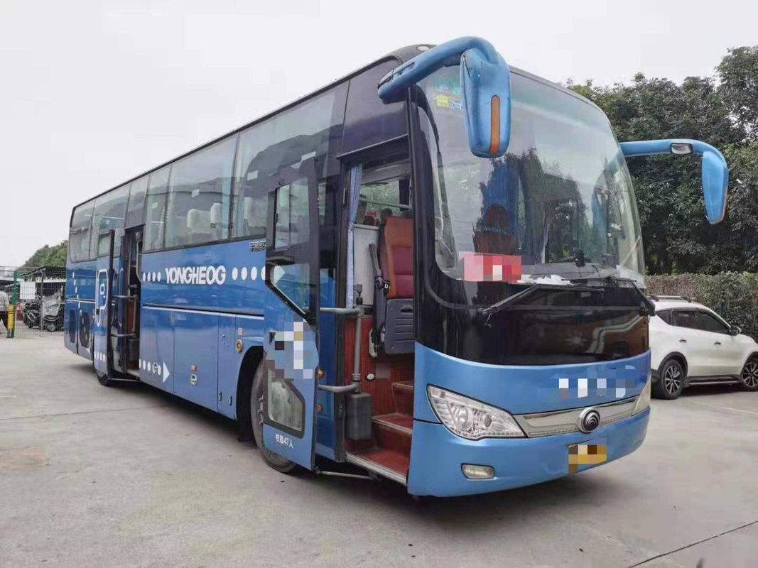 Bus turístico usado impulsión usado de la mano izquierda de las puertas dobles del motor del euro IV Yuchai del chasis del saco hinchable de los asientos del autobús Zk6119 47 de Yutong