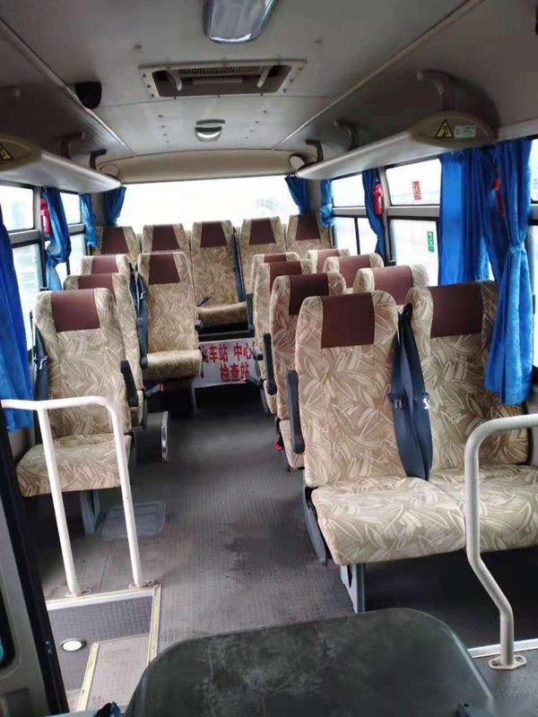 Autobús usado impulsión diesel usado del pasajero de la mano izquierda de Front Engine Steel Chassis Euro V de los asientos de Mini Bus Yutong ZK6609D 19