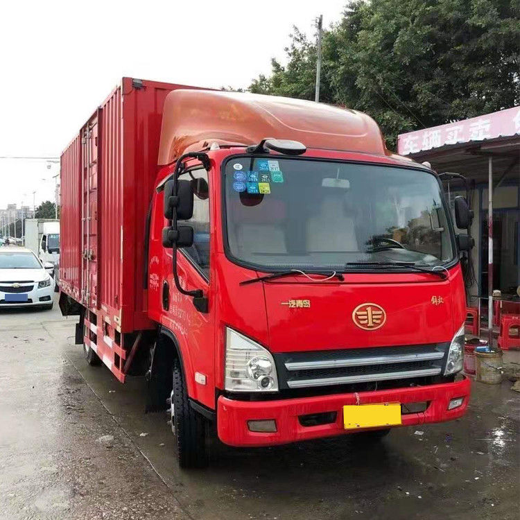 Mano usada de FAW Van Cargo Truck 140HP los 5.2M Big Capacity 4x2 segundo 2018 años
