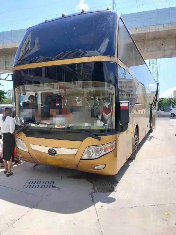 65 asientos 2010 años utilizaron la dirección doble del árbol LHD del motor diesel del autobús ZK6147D de Yutong