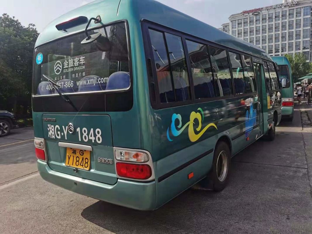 2015 años 26 Dragon Coaster Bus de oro usado asientos, motor usado de Mini Bus Coaster Bus With Hino