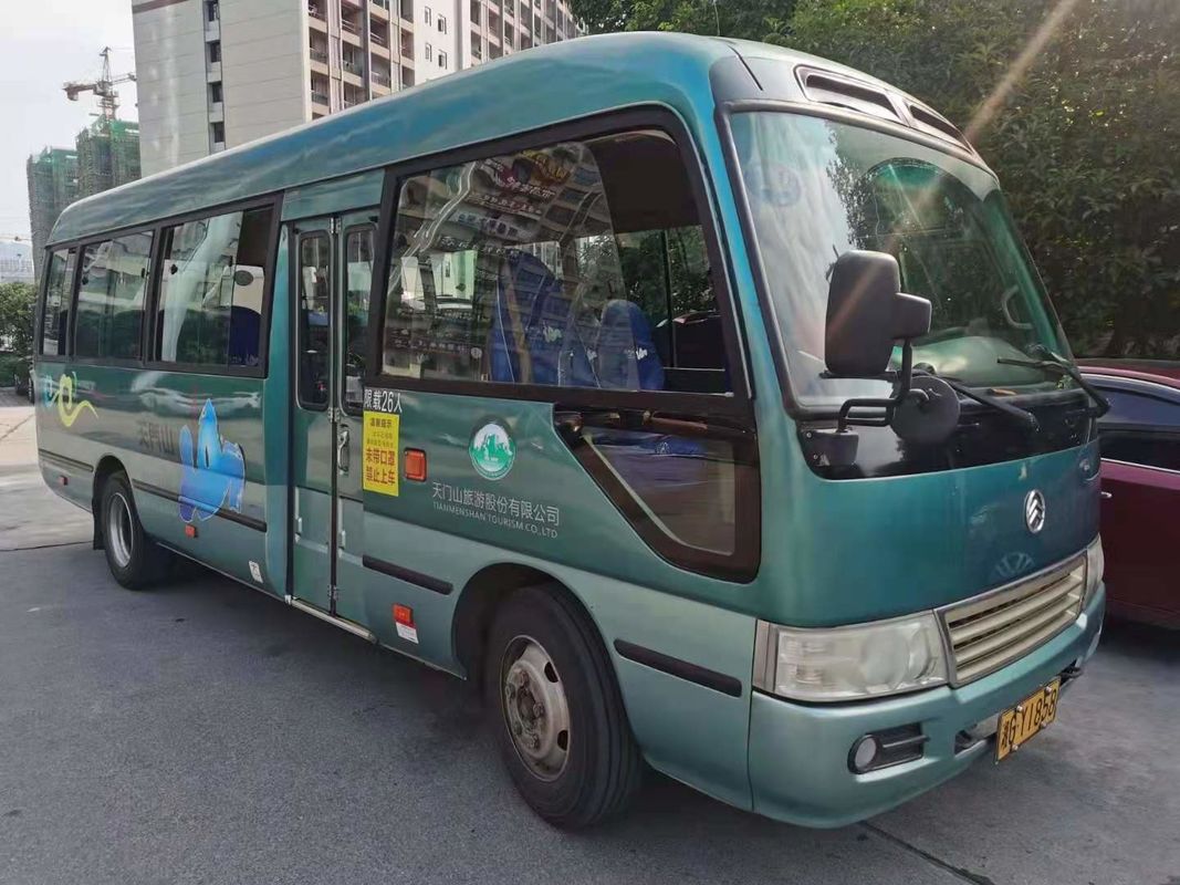 2015 años 26 Dragon Coaster Bus de oro usado asientos, motor usado de Mini Bus Coaster Bus With Hino