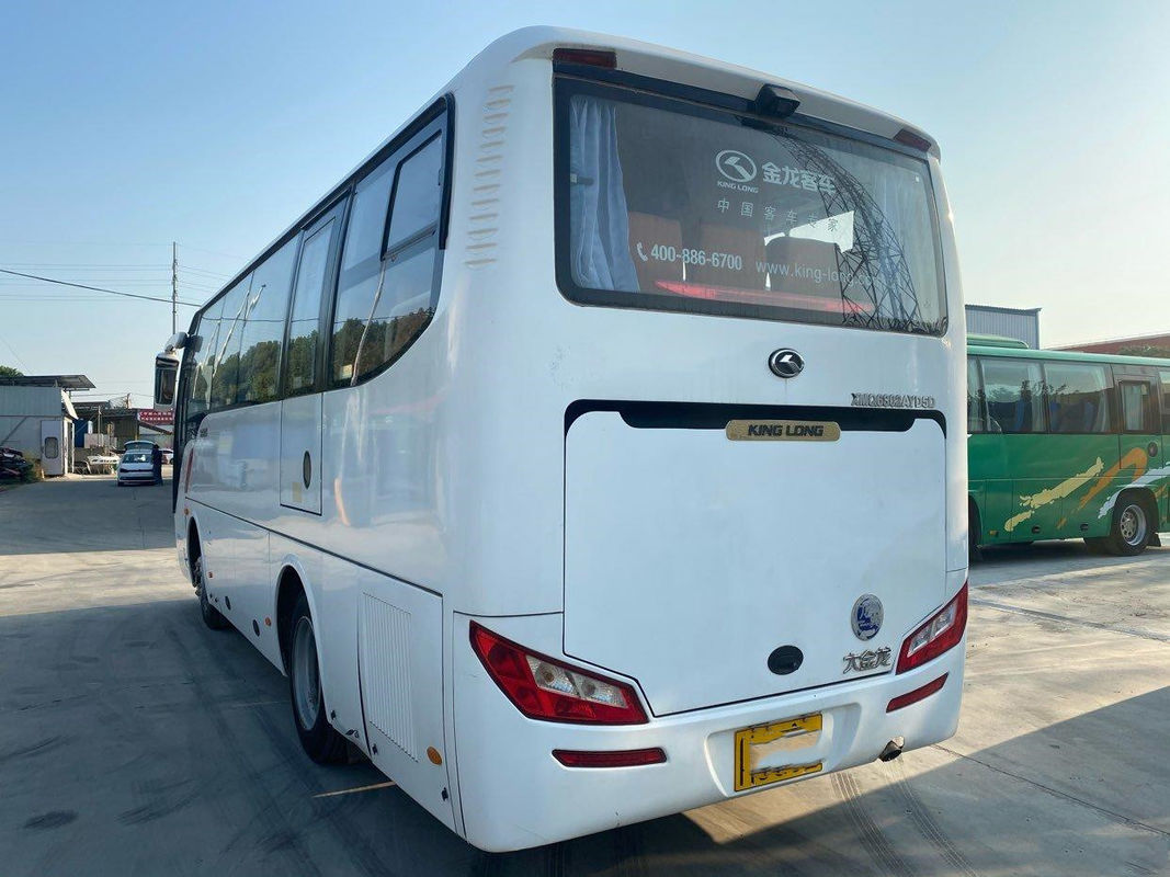 Bus turístico usado Kinglong XMQ6802 usado euro del motor de Yuchai de los asientos del autobús 34 5 chasis de acero de alta calidad