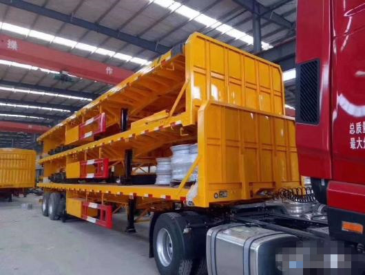 Semi-remolque resistente de la Bajo-cama del plano el 13m para el uso del envase de la fábrica