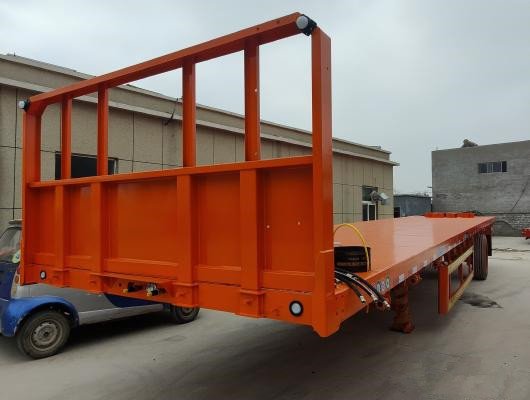 Semi-remolque resistente de la Bajo-cama del plano el 13m para el uso del envase de la fábrica