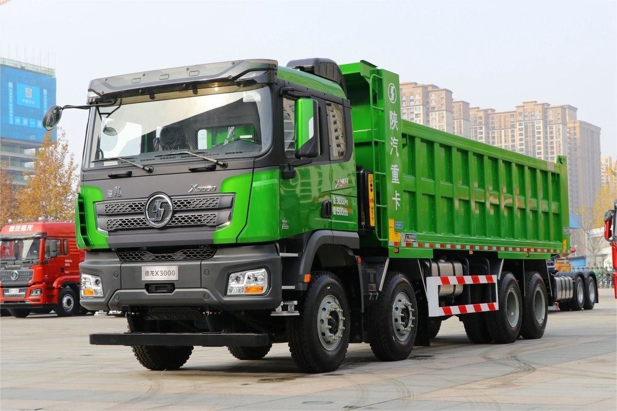 460HP 8X4 8m Extendido Flat Top Gran Caja de carga Weichai Shacman ...