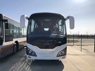 Autobús del viajero del motor de la parte posterior de la impulsión de Mini Bus Huang Right Hand de 34 asientos