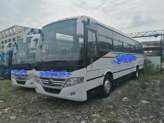 RHD/LHD utilizó al coche Bus 2+3layout 60seats con la suspensión de parachoques Yutong ZK6112D de la primavera de placa