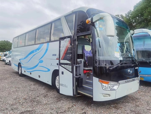 Los asientos usados del bus turístico 55 entrenan a Bus Kinglong XMQ6128 con el autobús de lujo del viaje del motor diesel